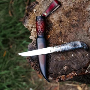 Handmade knife of the premium segment. Custom finnish knife, puukko, hunting, fishing, camping, hiking, gift for men, М390 | made in Ukraine