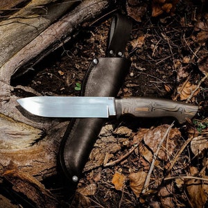 Handmade knife of the premium segment. Custom, hunting, fishing, camping, hiking, tourist knives, gift for men, S390 | made in Ukraine
