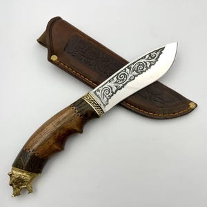 Handmade knife "Bear". Exclusive knife, gifts for men, hunting, hiking knife, camping knife, fishing, Valentine's day gift | made in Ukraine