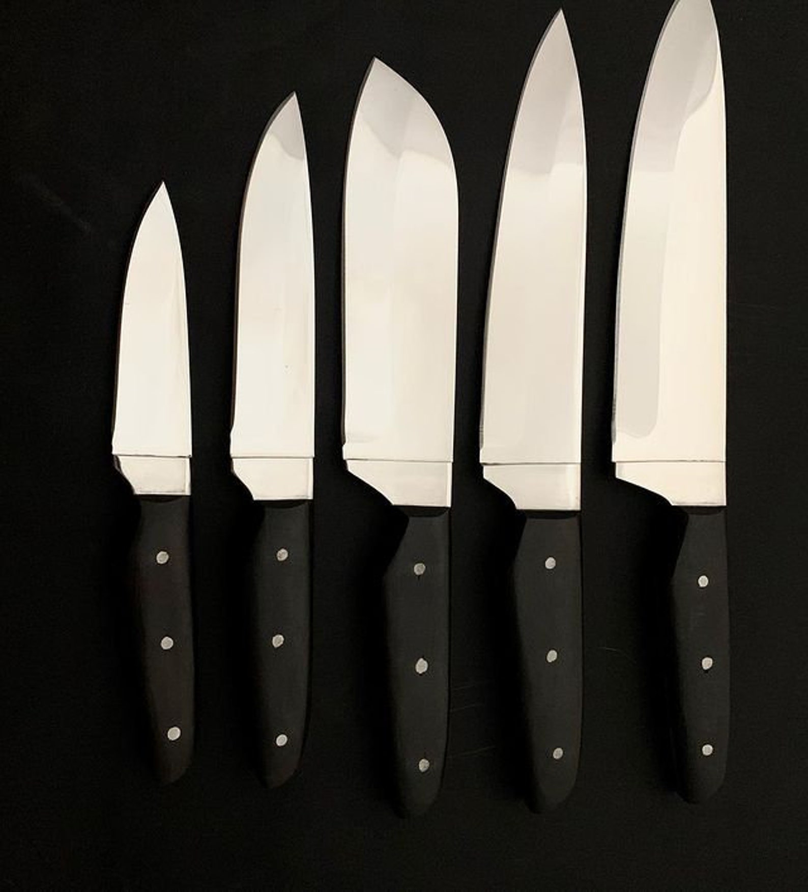 READY TO SHIP. Premium kitchen knife set. Handmade kitchen Etsy