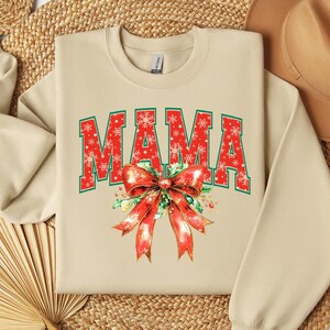 Mama Christmas Sweatshirt, Merry Christmas Sweatshirt, Mama Sweatshirt, Christmas Gift for Mom, Christmas Tree Cake Sweatshirt, Xmas Gift