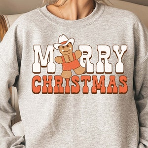 Retro Christmas Sweatshirt, Christmas Sweater, 2022 Family Christmas, Merry Christmas Gingerbread Sweatshirt, Family Christmas Pajamas