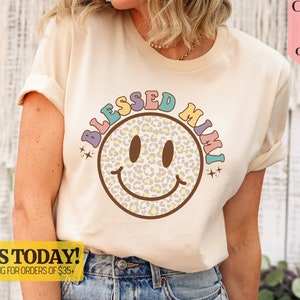 Blessed Mimi Shirt for Grandma, Mimi Gifts for Mother&#39;s Day from Grandchildren, Gift from Grandson or Granddaughter, Retro Mimi Shirt