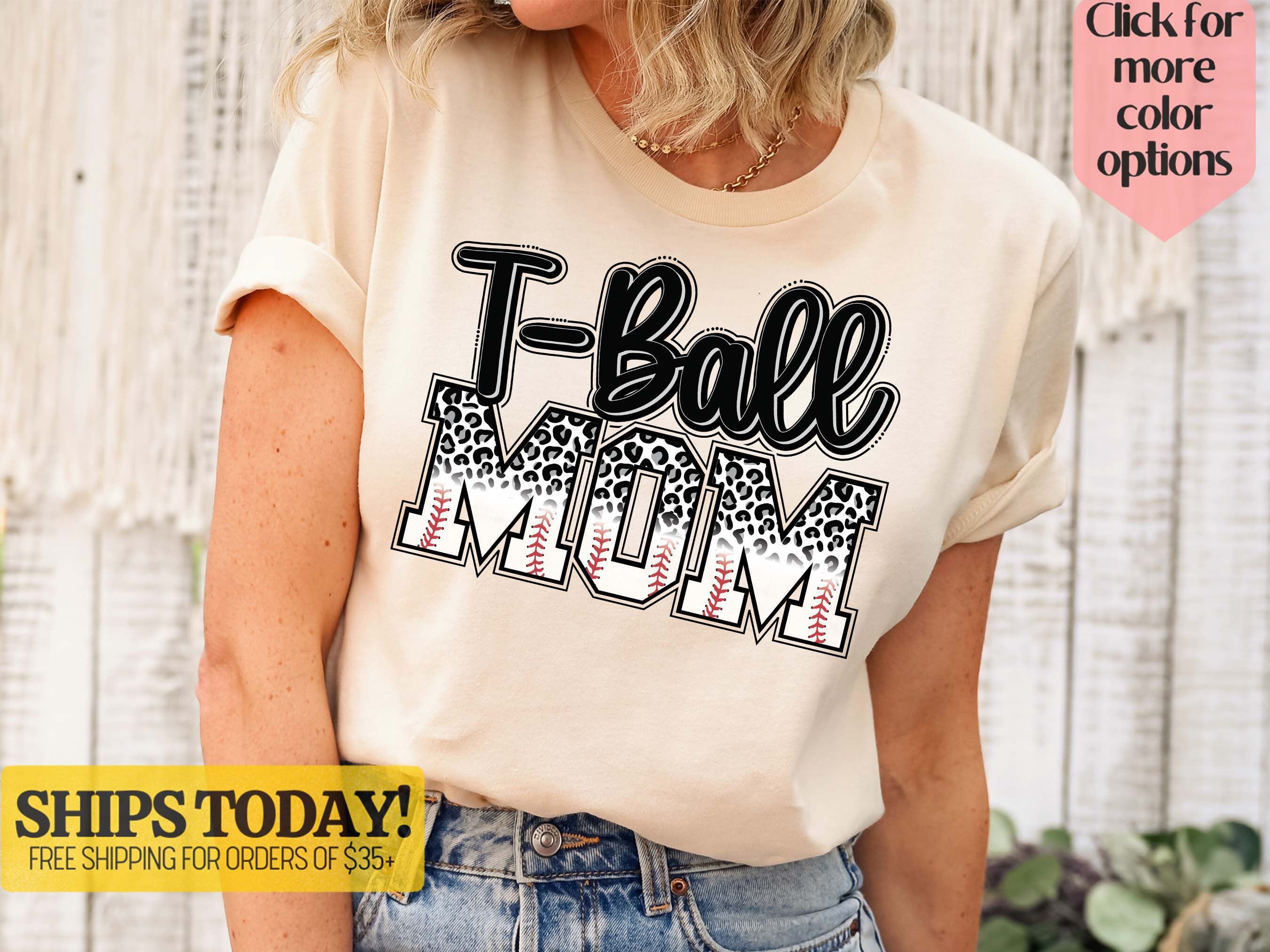 Livs Boutique T-Ball Mom Bleached Shirt, T-Ball Mom Leopard, Leopard T-Ball Mom Shirt, Custom Little League Shirts, Baseball Mom Shirts 2XL / Purple