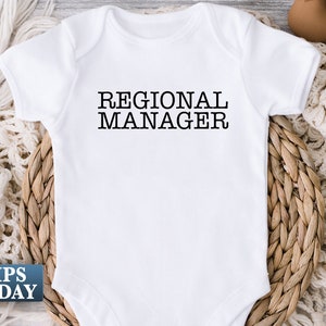 Regional Manager Onesie, Baby Bodysuit, The Office Baby Clothes, The Office Onesie, Baby Shower Gift, Gift For Newborn