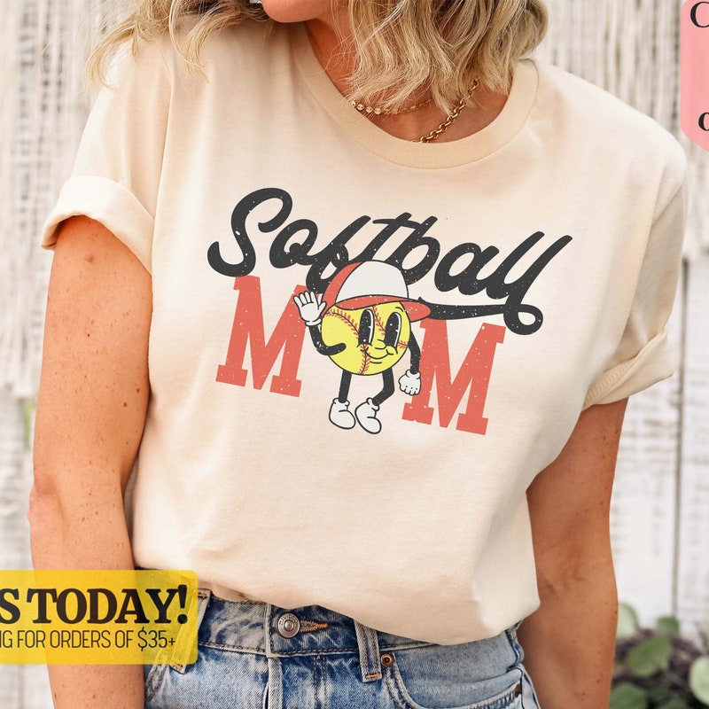 Softball Mom T-Shirt - Funny Graphic Tee For Baseball Moms, Cotton Blend, Game Day Shirt - View #4