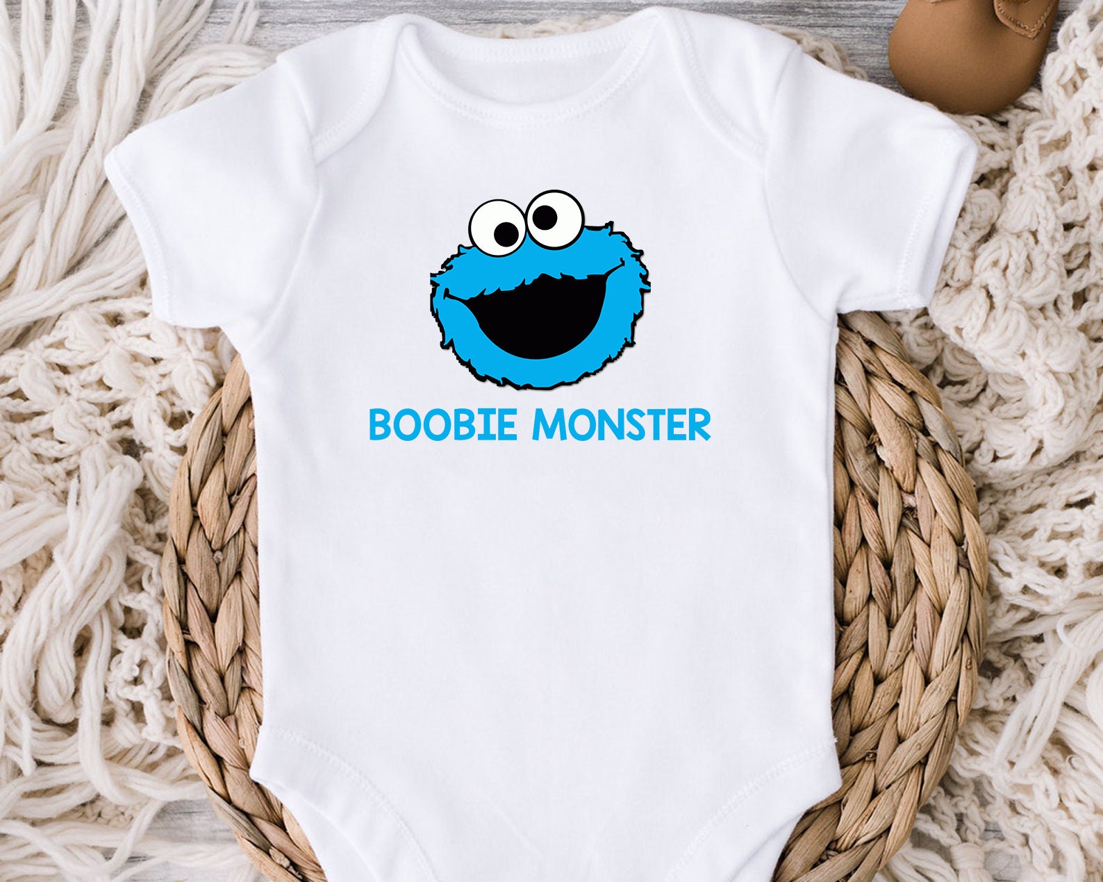 Boobie Monster Onesie Funny Baby Onesie Funny Onesie Boobie - Etsy