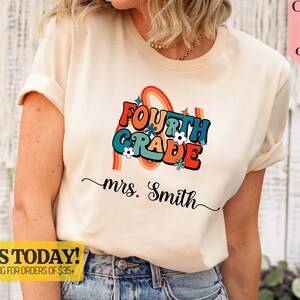 Personalized Fourth Grade Teacher Shirt, 4th Grade Shirts, Grade School Shirt, Fourth Grade Squad Shirt, Teacher Appreciation Gift
