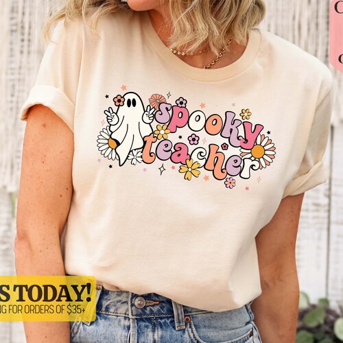 Halloween Shirts Spooky Teacher Shirt Teacher Shirts Etsy