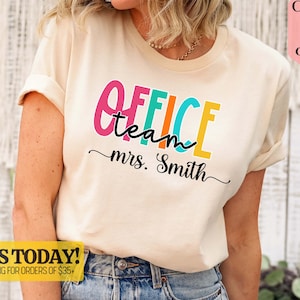Custom Office Team Shirt, Secretary Shirts, Staff Shirt, Squad Goals, Office Staff Shirt, Office Staff Matching, Front Office Shirt