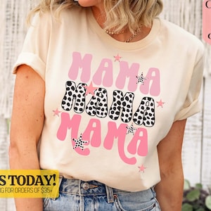 Leopard Print Mama Shirt, Cheetah Mama Shirt for Mother's Day, Gifts for Mom, Cute Mama Gift for Mothers Day, Mama T Shirt