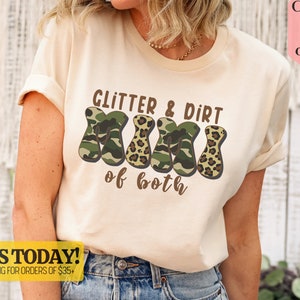 Glitter and Dirt Mimi of Both Shirt, Mimi Shirt for Mother&#39;s Day Gift, Grandma Shirt, Gift for Mimi, Promoted to Mimi Leopard Shirt