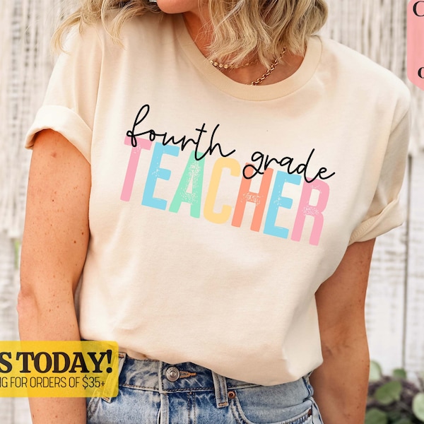 Fourth Grade Teacher T-shirt, Kinder Teacher Shirt, Grade Level Shirts, Teacher T shirts, Fourth Grade Squad Crew Tribe