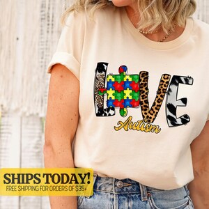 Autism Awareness Shirt, Neurodiversity Shirt, Autistic Pride Shirt, Autism Mom Shirt, Leopard Autism Shirt, Autism Love Neurodiversity Shirt