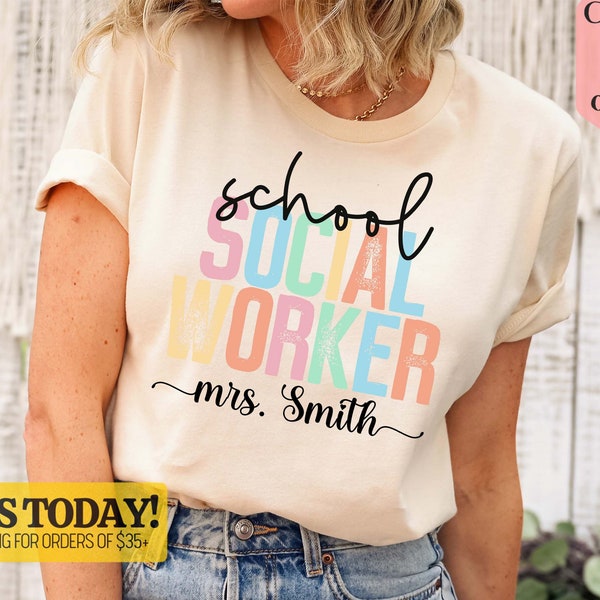 Personalized School Social Worker T-Shirt, Social Worker T-shirt, School Social Worker Gifts, Social Worker Shirt, Social Worker Gift