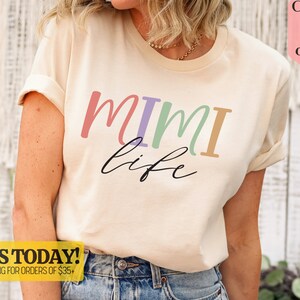 Mimi Life Shirt for Grandma, Mimi Gifts for Mother&#39;s Day from Grandchildren, Gift from Grandson or Granddaughter, Mimi Retro T Shirt