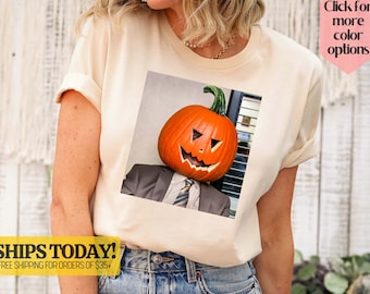 Office Halloween Shirt, Dwight Pumpkin Head T-Shirt, Funny Office Shirt, Dwight Pumpkin Head T-shirt, Funny Halloween Shirt