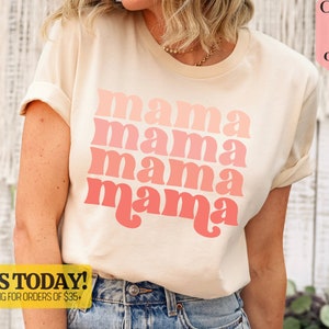 Retro Mama Shirt, Gift For New Mom, Mother's Day Gift, Boho Mama Outfit, Trendy Mama Shirt, Pregnancy Announcement, New Mom Gifts