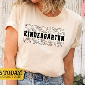 Kindergarten Teacher Shirt, Hello Kindergarten Grade Shirt, Teacher Gift, Gift for Teachers, Back to School Shirt, Teacher Shirt