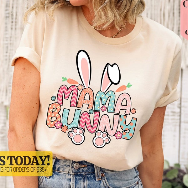 Mama Bunny Baby Bunny Shirt, Mama Bunny Baby Shirt, Easter Outfit, Easter Mom Shirt, Mama Bunny Tee, Pregnancy Announcement Easter