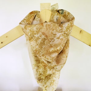 Plant Dyed Eco-printed Organic Cotton Bandana