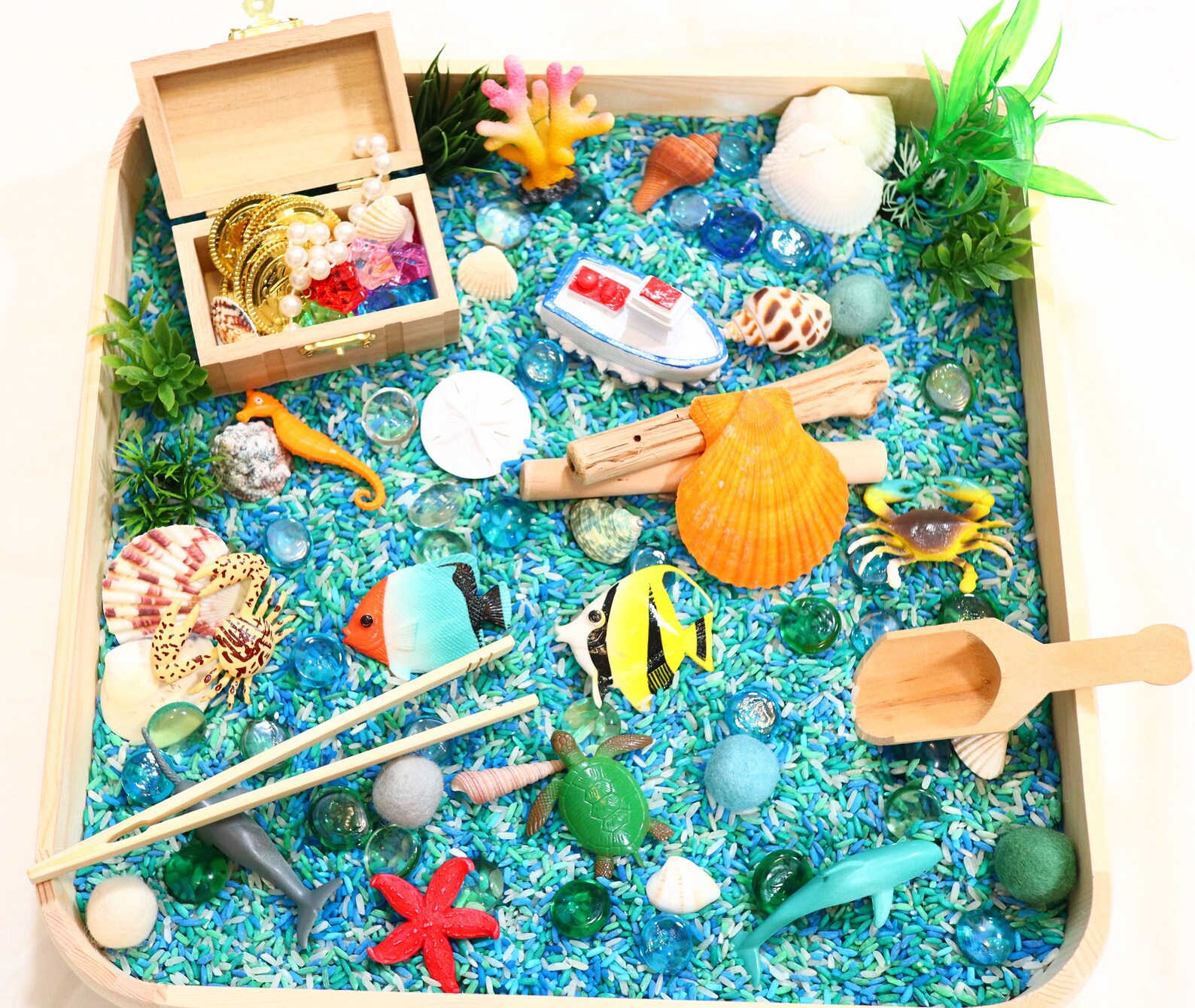 UNDER THE SEA Loose Parts Sensory Bin Etsy