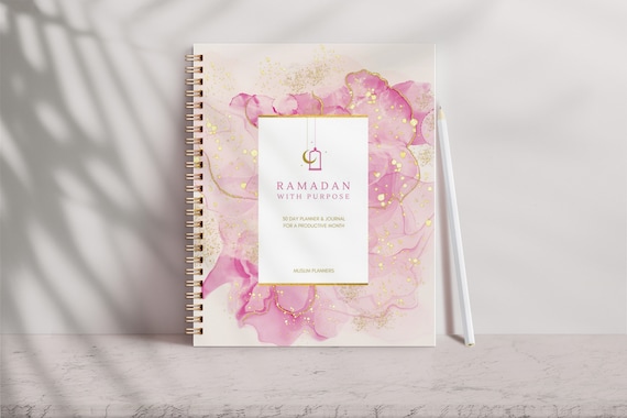 30-Day Guided Ramadan Planner Journal – Pink, 8.5x11, Productivity