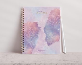 Handmade 12 Month Muslim Planner, Islamic Journal, Purple Galaxy, Personalized