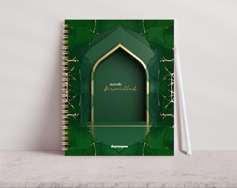 12 Month Muslim Planner, Islamic Journal, Quran Verses, Prayer Tracker, Personalized