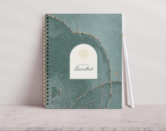12 Month Muslim Planner, Islamic Journal, Quran Verses, Prayer Tracker