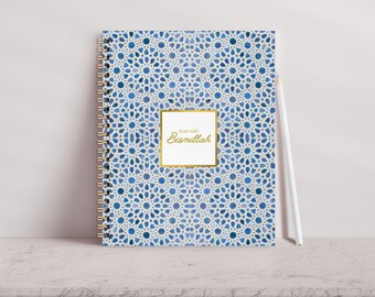 12 Month Muslim Planner, Islamic Journal, Quran Verses, Prayer Tracker