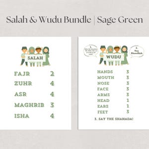 Salah-grafiek afdrukbaar, Wudu-grafiek afdrukbaar, islamitische digitale download, Wudu voor kinderen, islamitische kinderen, stap voor stap Wudu, stap voor stap Salah