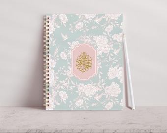 12 Month Muslim Planner, Islamic Journal, Quran Verses, Prayer Tracker