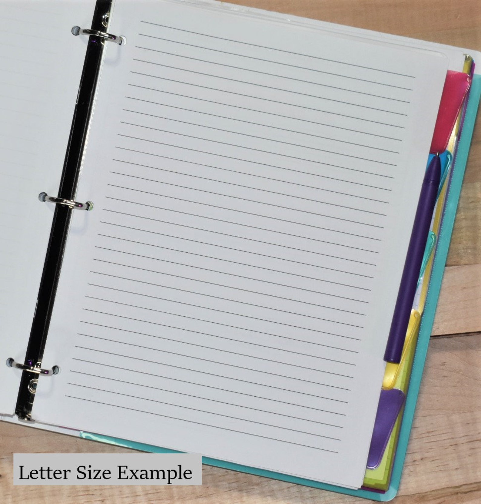 Printable Lined Journal Paper PDF Letter A4 A5 Bullet Etsy