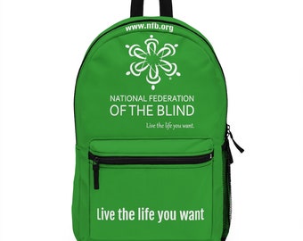 Backpack Live the Life You Want - Multi-Purpose, Forest Green, NFB Logo