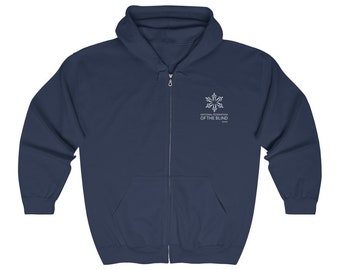 Hoodie Sweatshirt- Unisex full Zip, NFB ID Logo (2 Colors)