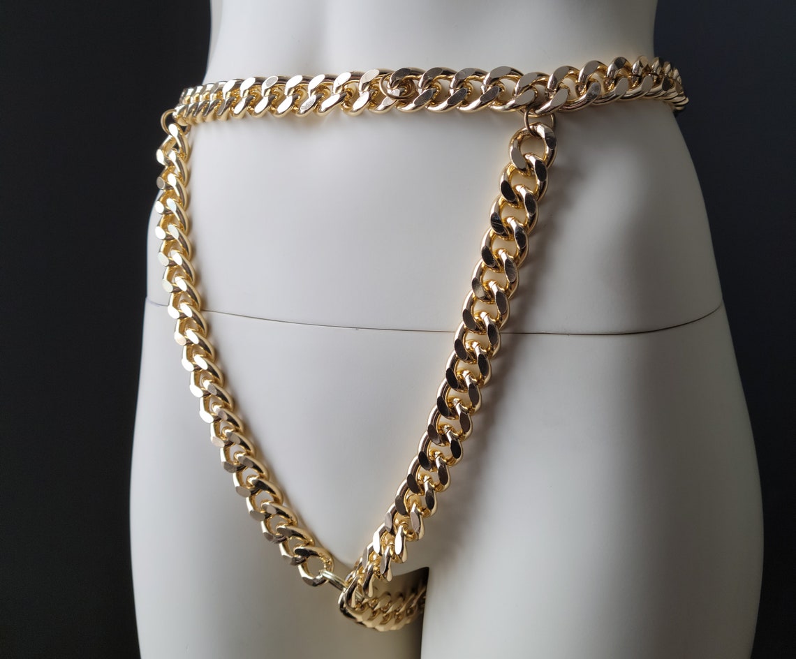 Gold Chain Thong Body Jewelry music festival costume Grunge Etsy