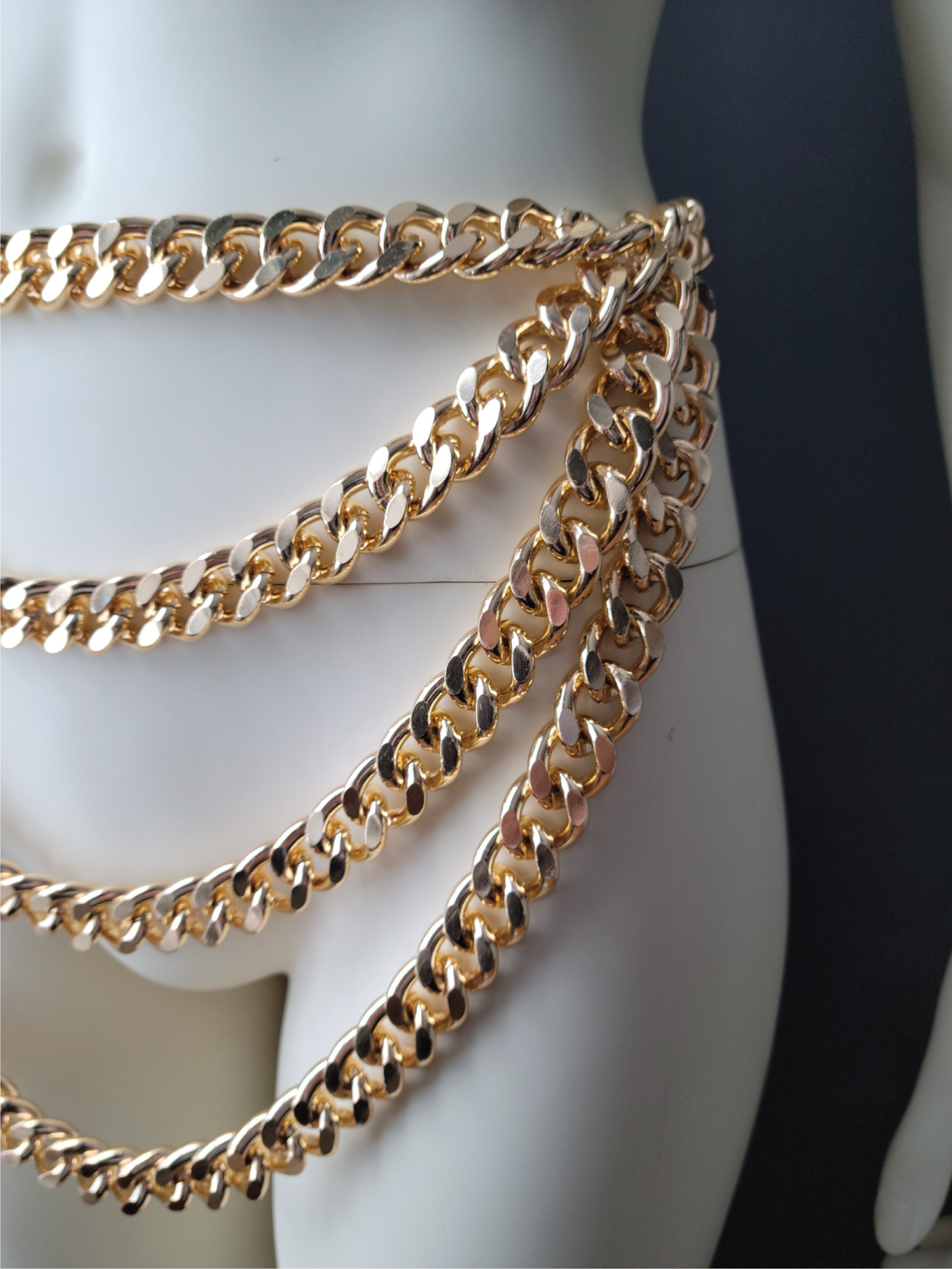 Gold Chain Belt for Plus Size Women thick chain link jewely Etsy
