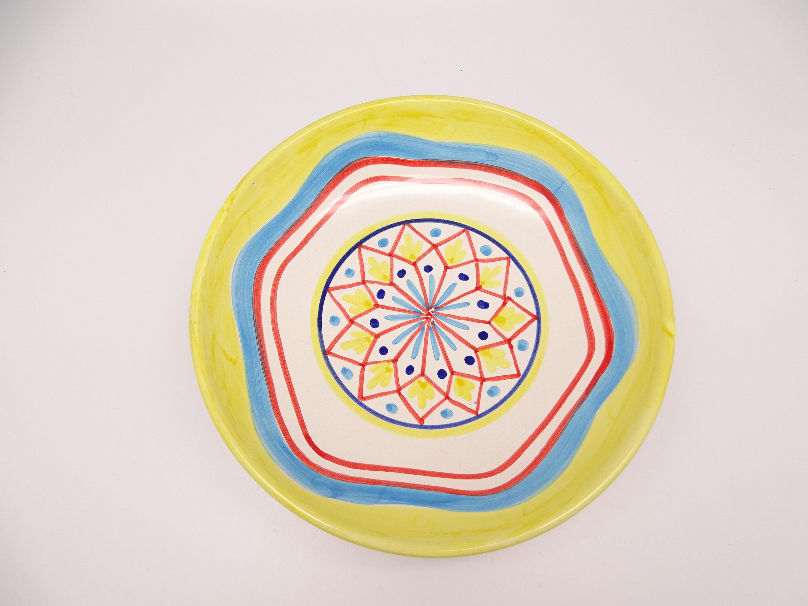 Assiette Creuse Multicolore en Céramique Italienne