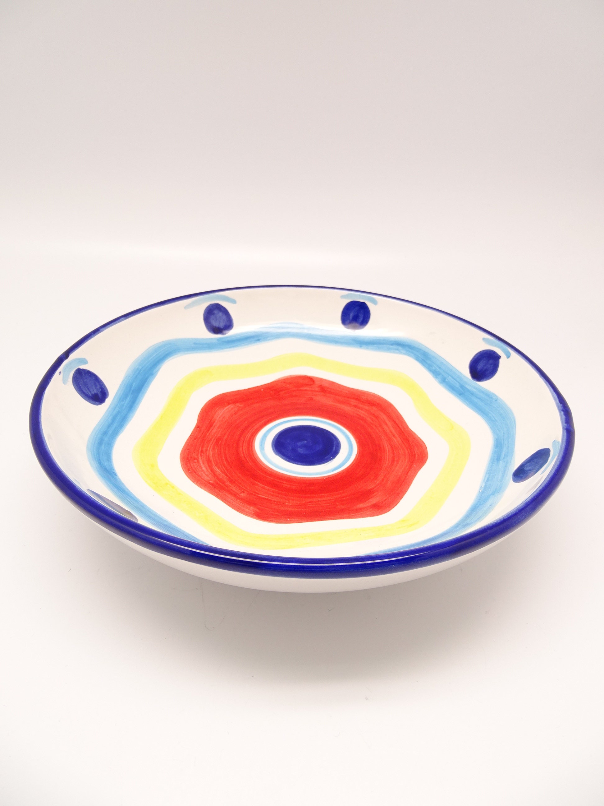 Assiette Creuse Multicolore en Céramique Italienne