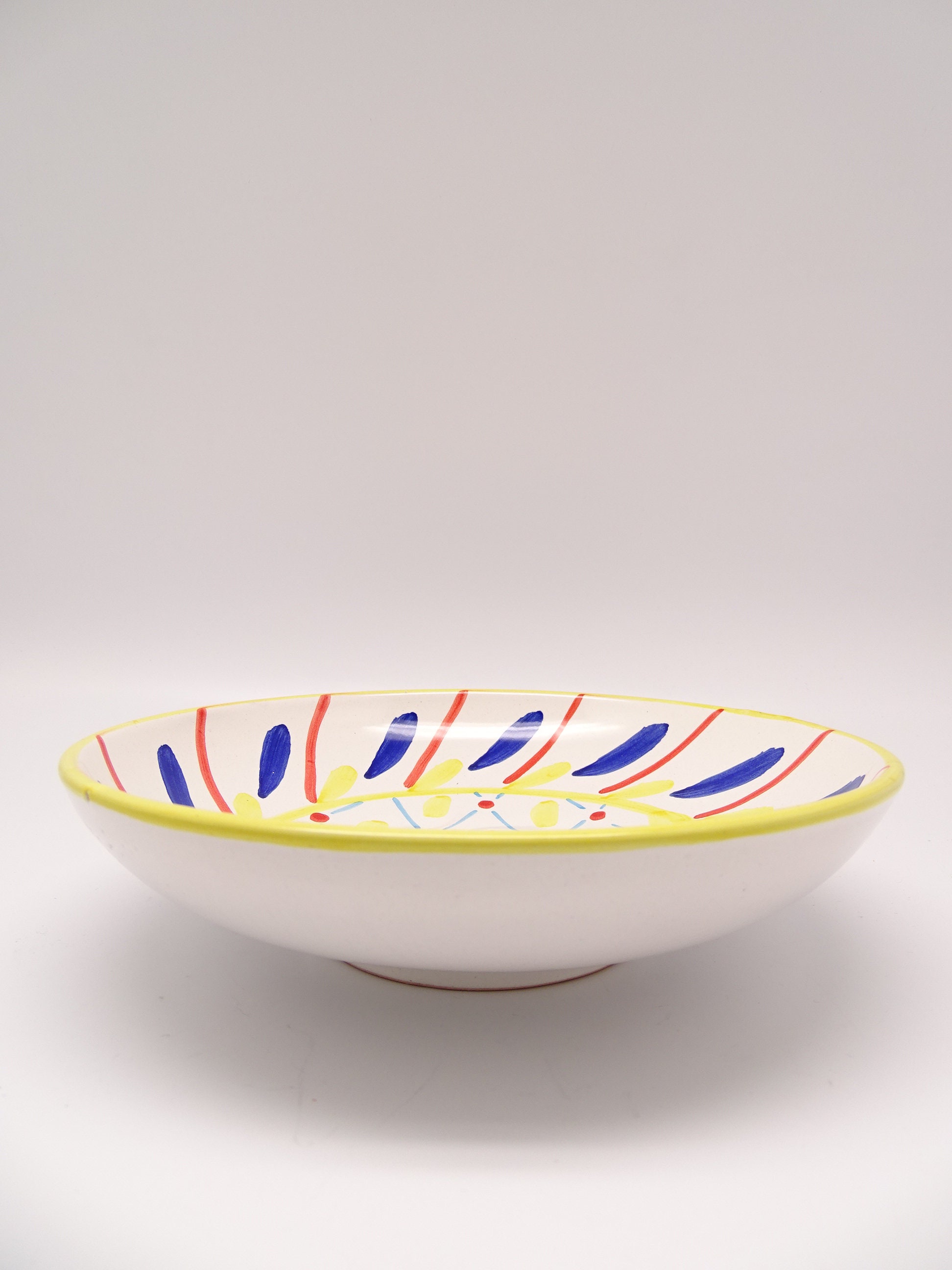 Assiette Creuse Multicolore en Céramique Italienne