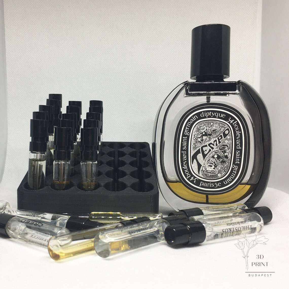 Small perfume vial holder / Perfume sample holder / 3D printed Etsy