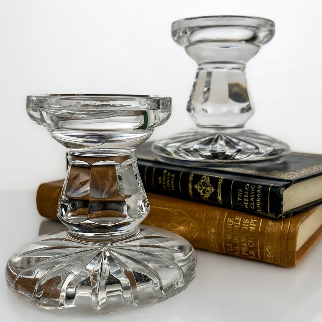Waterford Crystal Candle Holders Lovely Vintage Home Decor for Mantle