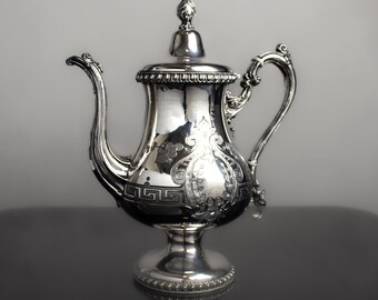 Antique Meriden Britannia Silver Plate Teapot | Aesthetic Movement | 19th Century Teapot