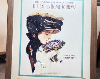 Vintage Framed Prints | Reprints of The Ladies Home Journal | Four Beautiful Covers from Early 1900s | Great For Office!
