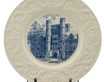 Wedgwood Duke University Porcelain Plate | Medicine Building | Vintage Collectible | Blue Transferware