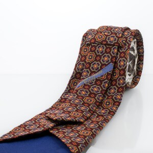 Silk Jacquard Tie Rare Floral Pattern Holland and Sherry Great Christmas Gift for Dad image 3