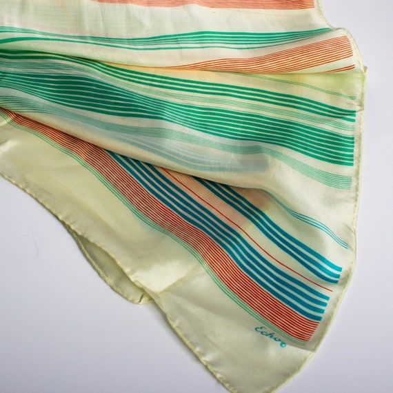 Silk Head Scarf | Vintage Silk Hair Scarf | Retro… - image 2