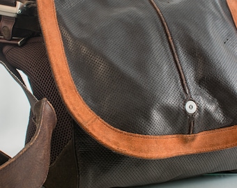 Vintage Cole Haan Messenger Bag | Genuine Leather | Distressed Leather Designer Bag