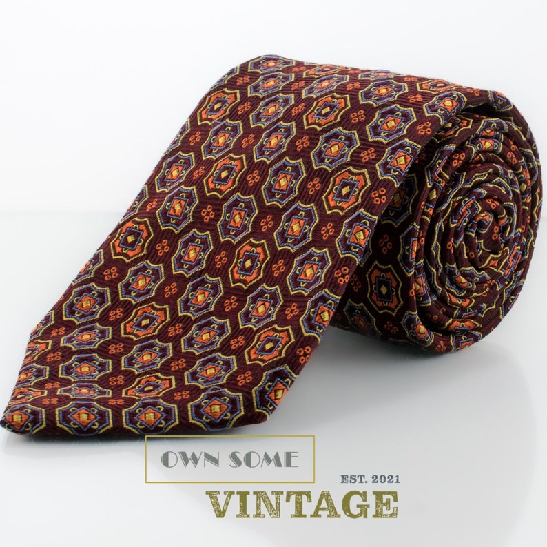 Silk Jacquard Tie Rare Floral Pattern Holland and Sherry Great Christmas Gift for Dad image 5